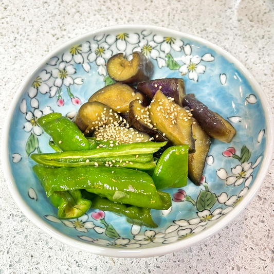 万願寺とうがらしと茄子の煮浸し